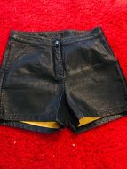 Leather black shorts